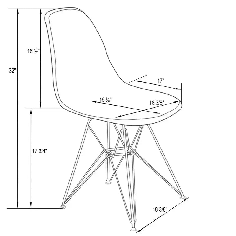 Modern Acrylic Dining Chair with Eiffel Gold Chrome Base, Stylish Accent Chair for Contemporary Dining Room, Kitchen, or Office