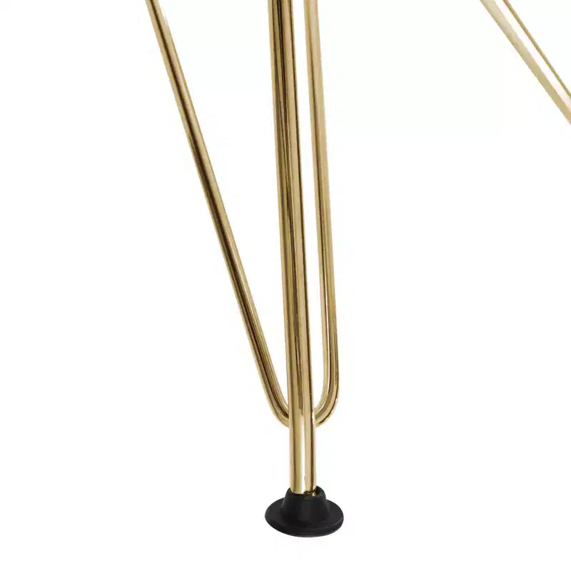 Modern Acrylic Dining Chair with Eiffel Gold Chrome Base, Stylish Accent Chair for Contemporary Dining Room, Kitchen, or Office