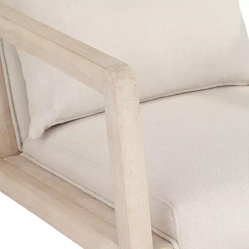 Light Cream and Wash Wood Modern Rocking Chair