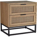 Studio 55D Delano 21 3/4 Wide Natural Wood 2-Drawer Cabinet