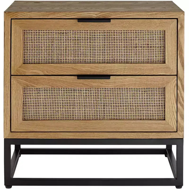 Delano 21 3/4 Wide Natural Wood 2-Drawer Cabinet