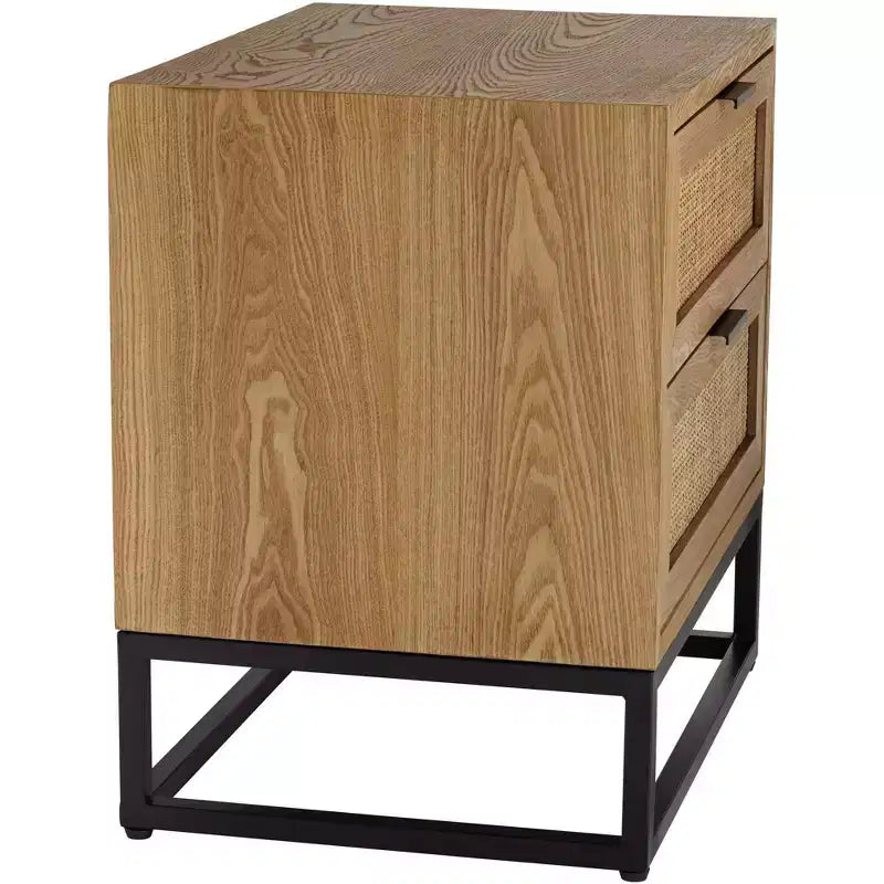 Delano 21 3/4 Wide Natural Wood 2-Drawer Cabinet