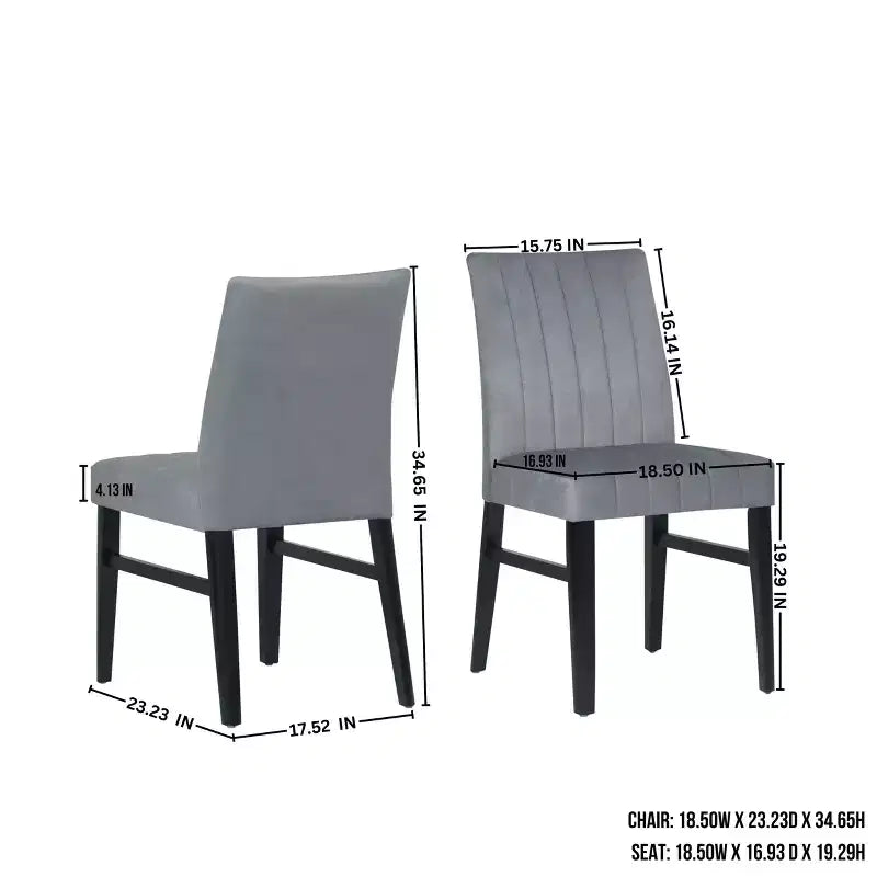 5-Piece Round Dining Set, Cross-Buck Round Table with 4 Side Chairs