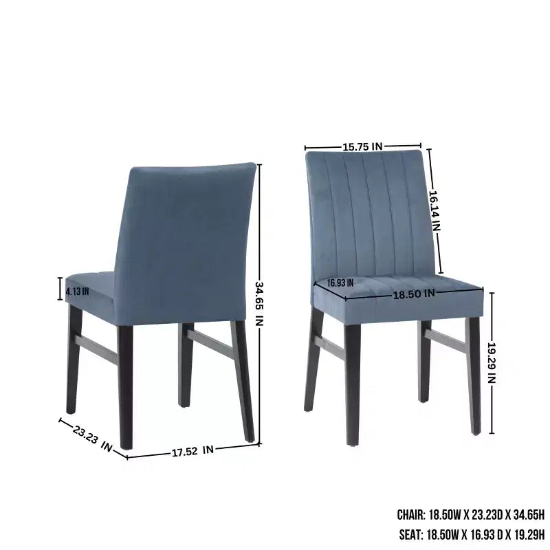 5-Piece Round Dining Set, Cross-Buck Round Table with 4 Side Chairs