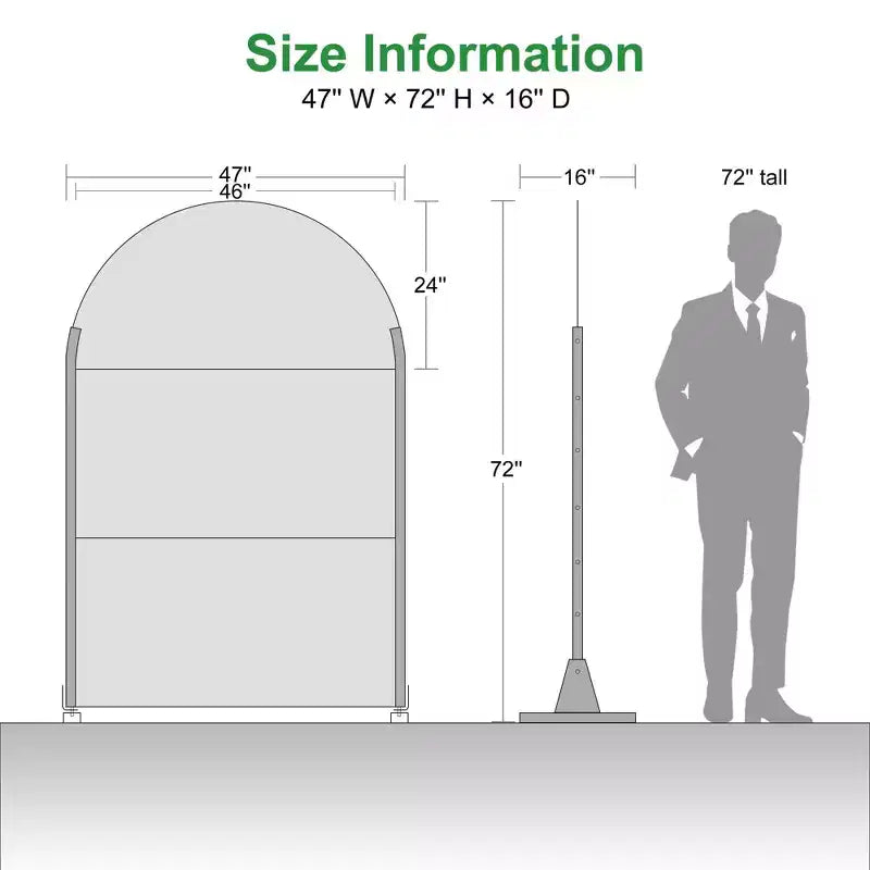 Louvered Classic Black Arched Galvanized Steel Screen
