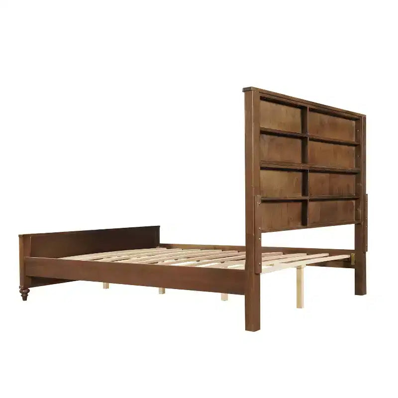 Modern Wooden Bed Frame with Headboard and Footboard