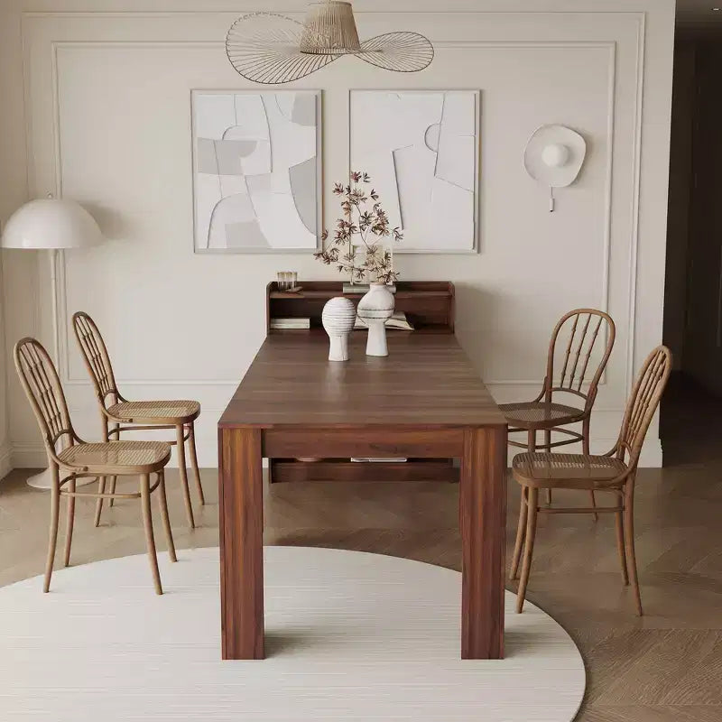 Wooden Dining Table for 6-8,Extendable Cnsole Table with Storage,Space-saving & Versatile Table for Living Room,Small Space,Apartment