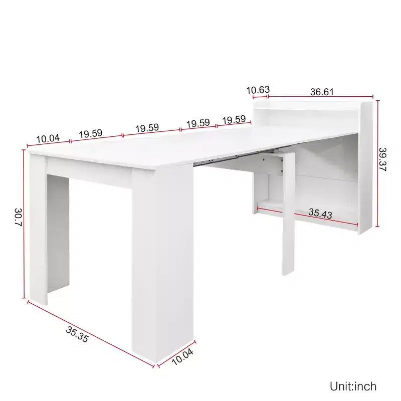 Wooden Dining Table for 6-8,Extendable Cnsole Table with Storage,Space-saving & Versatile Table for Living Room,Small Space,Apartment