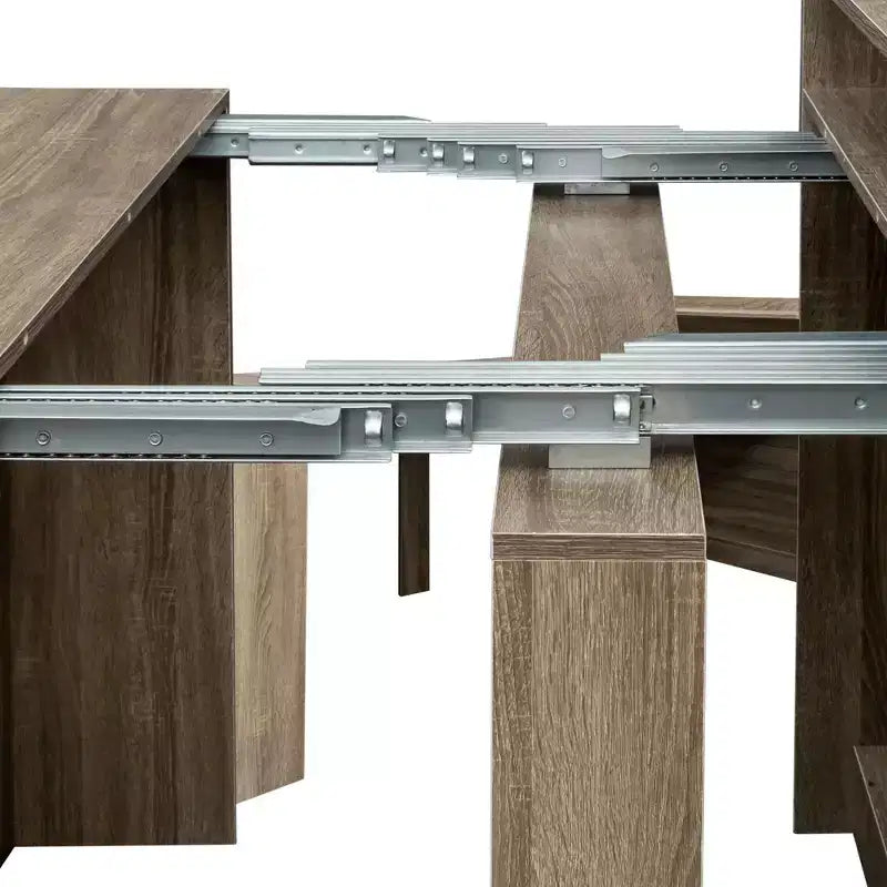 Wooden Dining Table for 6-8,Extendable Cnsole Table with Storage,Space-saving & Versatile Table for Living Room,Small Space,Apartment