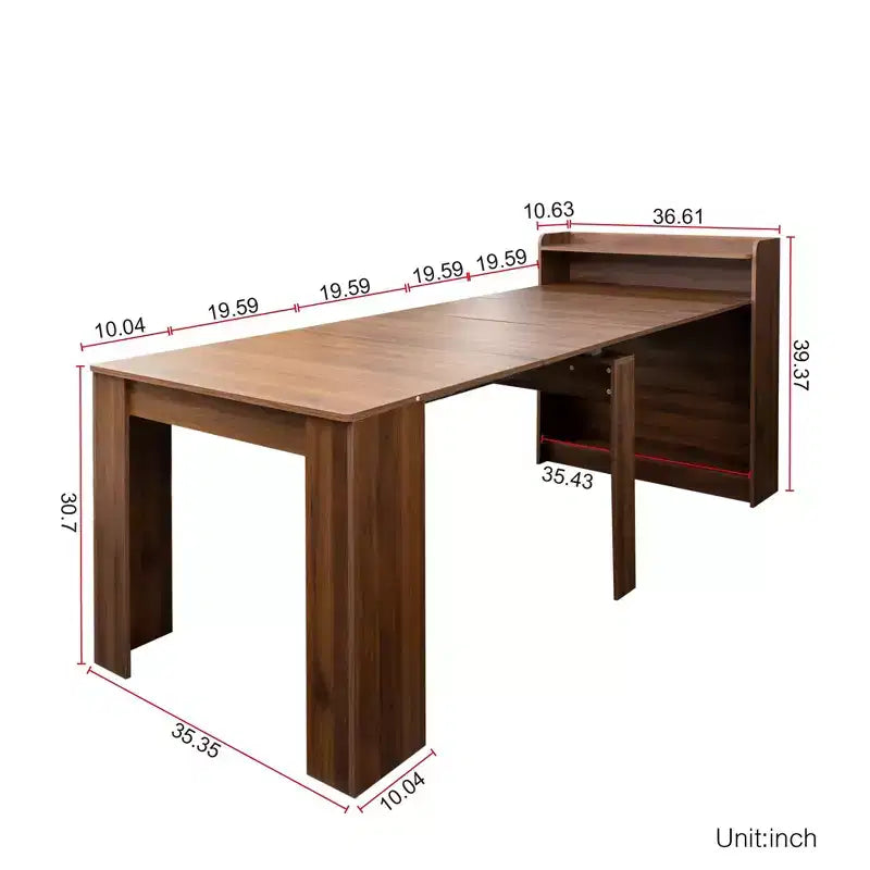 Wooden Dining Table for 6-8,Extendable Cnsole Table with Storage,Space-saving & Versatile Table for Living Room,Small Space,Apartment