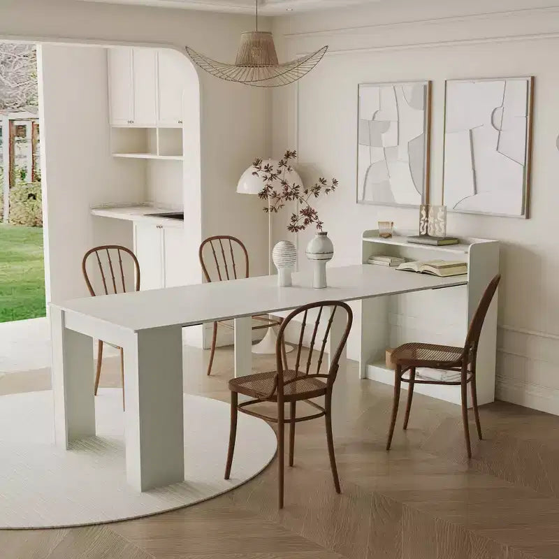 Wooden Dining Table for 6-8,Extendable Cnsole Table with Storage,Space-saving & Versatile Table for Living Room,Small Space,Apartment