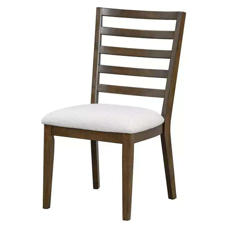 Farmhouse Extendable Round Dining Set for 4, Wood Round Kitchen Table with Leaf, 4 Upholstered Chairs for Dining Room