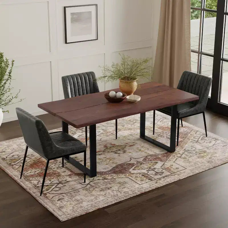 72 inch x 36 inch Rectangle Modern Industrial Dining Table