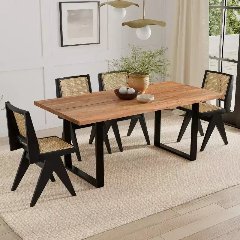 72 inch x 36 inch Rectangle Modern Industrial Dining Table