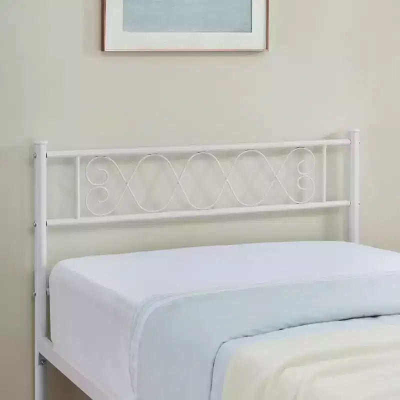 Metal Full Size Bed Frame Metal Platform Bed Frame with Headboard and Footboard Classic Bed Frame with Iron-Art Sweet