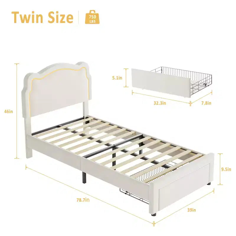 Luxury Velvet Platform Bed Frame with Adjustable Bear Headboard Noise-Free Upholstered Bed, No Box Spring Required, Modern Bedroom Statement Piece