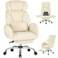 Adjustable Executive Cross-Legged Chair with Flip-up Armrests, Recline & Lumbar Support - 440 lb Capacity, Ideal for Home Office