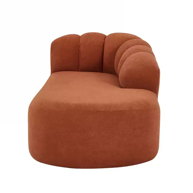 80 3-Seater Modern Curved Upholstered Sofa