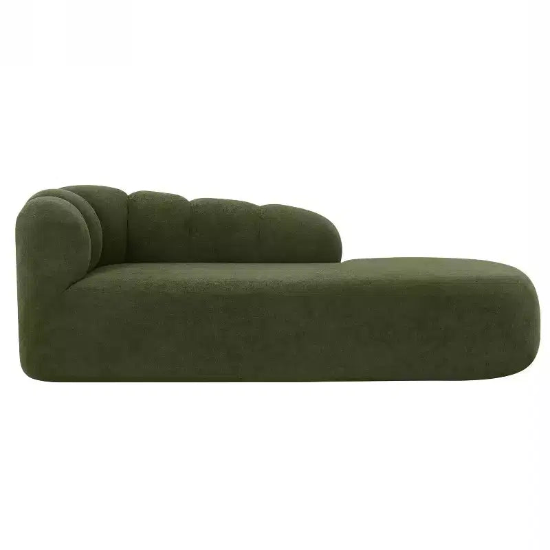 80 3-Seater Modern Curved Upholstered Sofa