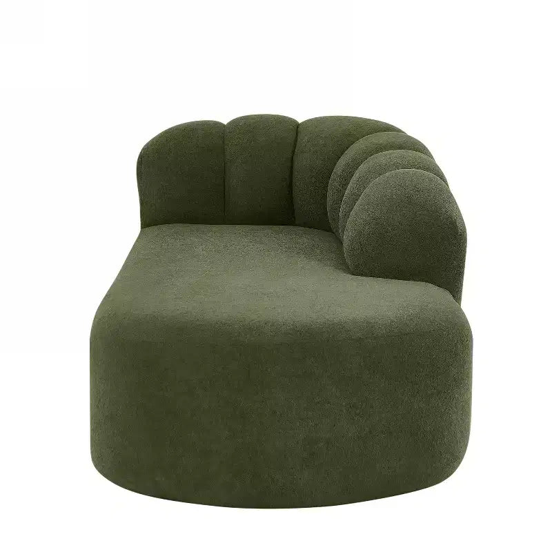 80 3-Seater Modern Curved Upholstered Sofa