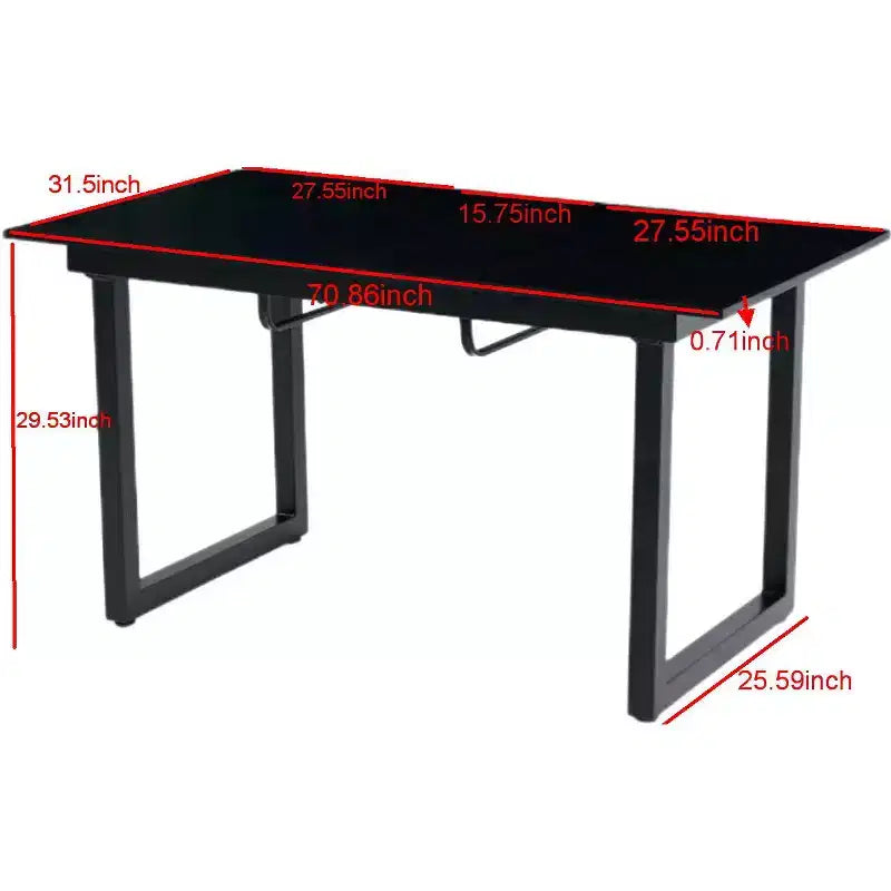 Square Extendable Dining Table with Metal Leg and MDF Top, Modern Space-Saving Design for Kitchen or Living Room