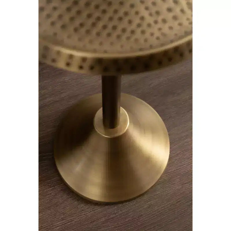 Adjustable Metal Drink Table, 11x11x30, Gold